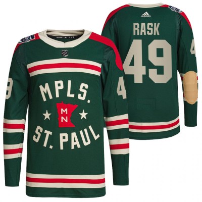 Minnesota Wild #49 Victor Rask Men's Adidas 2022 Winter Classic Authentic NHL Jersey Men's